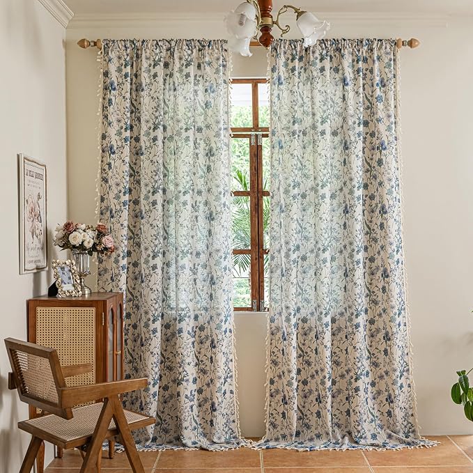 ENJOYBRIDAL Floral 84 Inch Curtains - Image 4