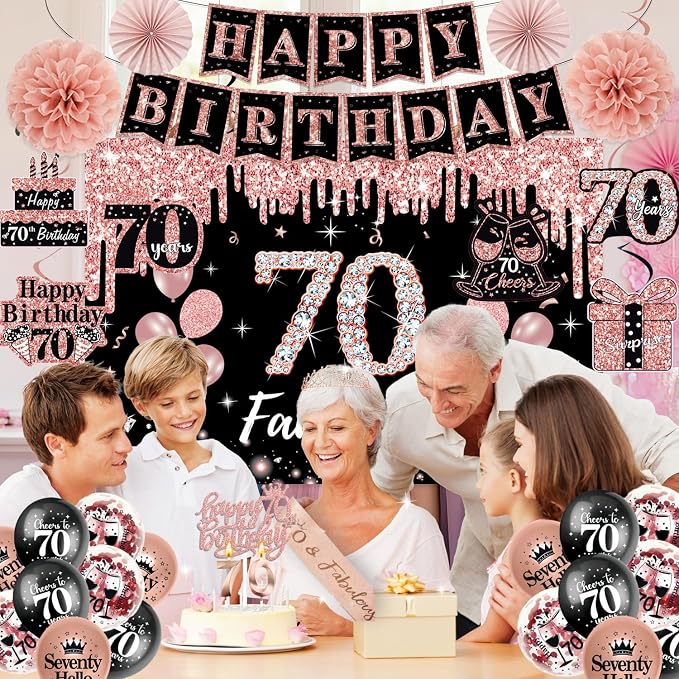 51Pcs 70th Birthday Decorations - Image 7
