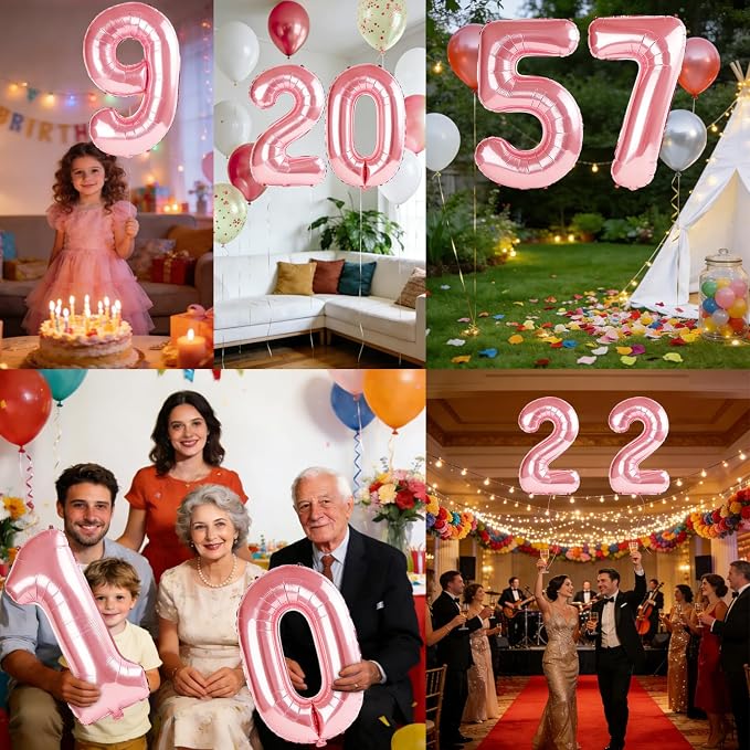 40 Inch Number 57 Balloons for 57th Birthday Party Decorations, 0-100 Jewelry - Image 7