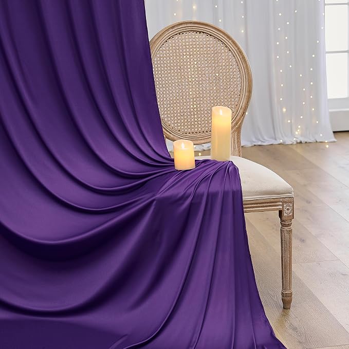 20×12ft Wrinkle Free Purple Backdrop Curtain - Image 6