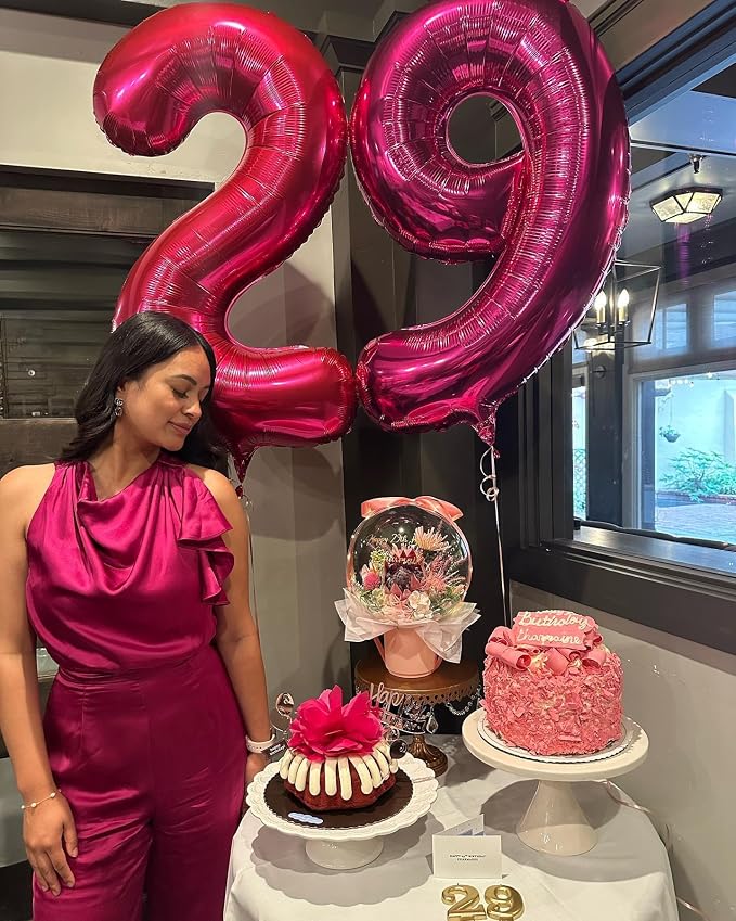 Hot Pink Number 9 Balloon 40 Inch, 9th Birthday Decorations Men Women | Foil - Image 7