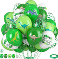 Dinosaur Balloons, 12 Inch Fruit Lime Dark Green White Confetti Balloons by Saxuxu
