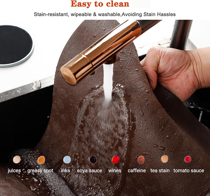 Vinyl Placemats Set of 12 Heat Resistant Easy Clean Non-Slip Place Mats - Image 5
