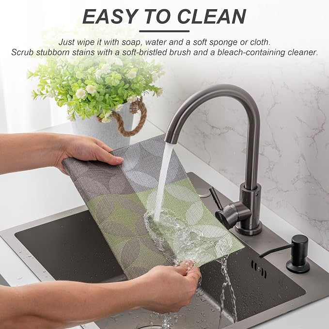 Placemats Set of 6 Washable Indoor | Outdoor Vinyl Place Mats - Image 3