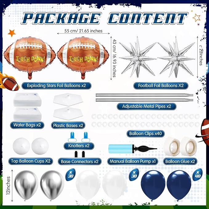 Kasyat 2 Sets Cowboys Football Balloon Column Stand Kit - Image 2