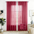 SpaceDresser Check Sheer Curtains 54 Inches Long by SpaceDresser