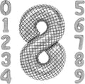 cocodino 40 Inch Disco Number Balloons Large Silver Disco Ball Print Number by cocodino