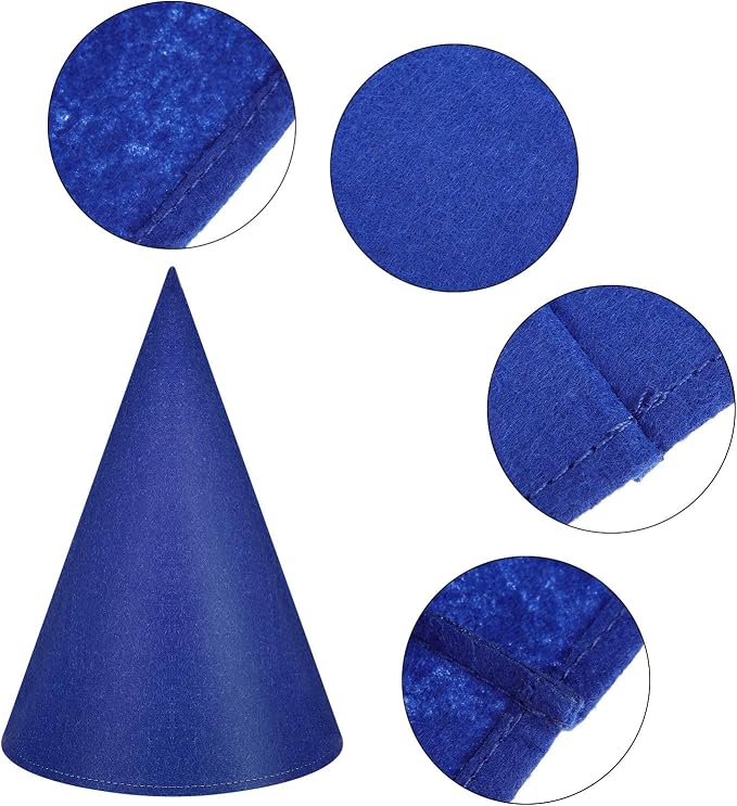 SATINIOR Gnome Hats Felt Crayon Accessory Fairy Dunce Witch Dwarf Cone Hat - Image 7