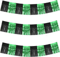 BEISHIDA Black Green Fringe Garland Banner 30ft Wall Tinsel Foil Streamers | by Beishida