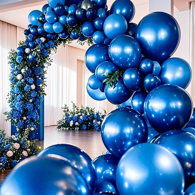 PartyWoo Metallic Blue Balloons 4pcs Chrome Blue Color 36 Inch | Balloons - Image 5