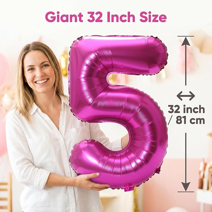 YPSelected 32 Inch Large Foil Helium Number Balloon Birthday Wedding Party 0-9 - Image 5