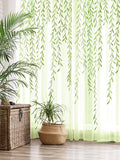 Willow Voile Curtains Cute Green Sheers Leaf Tulle Vine Window Sheers Ivy by Breling