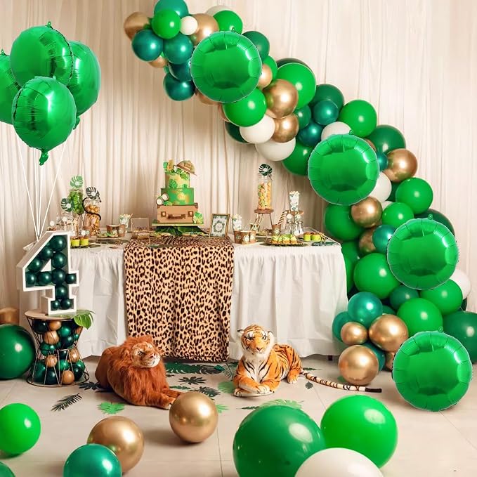 TONIFUL 30Pcs 18 Inch Round Balloons Large Green Round Shape Foil Balloons Big - Image 3