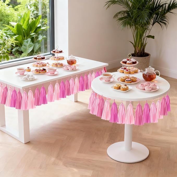 20PCS Tissue Tassel Garland Kit Pre-Cut Tissue Paper Streamers - Image 7