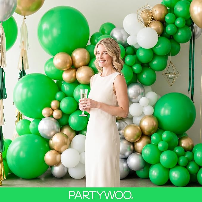 PartyWoo Green Balloons 85pcs Different Sizes of 18 12 10 5 Inch | Balloons - Image 9