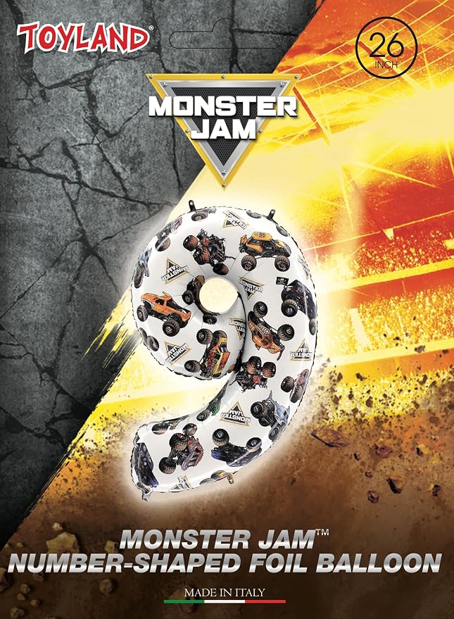 Toyland® 26" Monster Jam™ Number 9 Foil Balloon - Image 2
