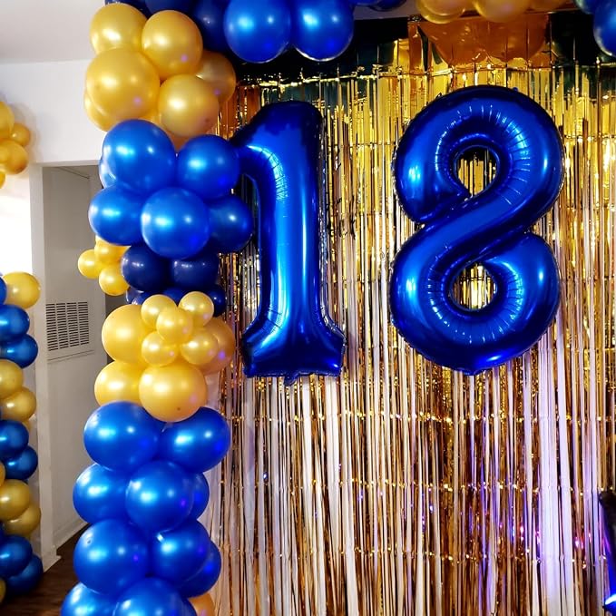 17 Balloon Numbers 40Inch for 17th Year Old Birthday Decorations, Dark Blue | - Image 6