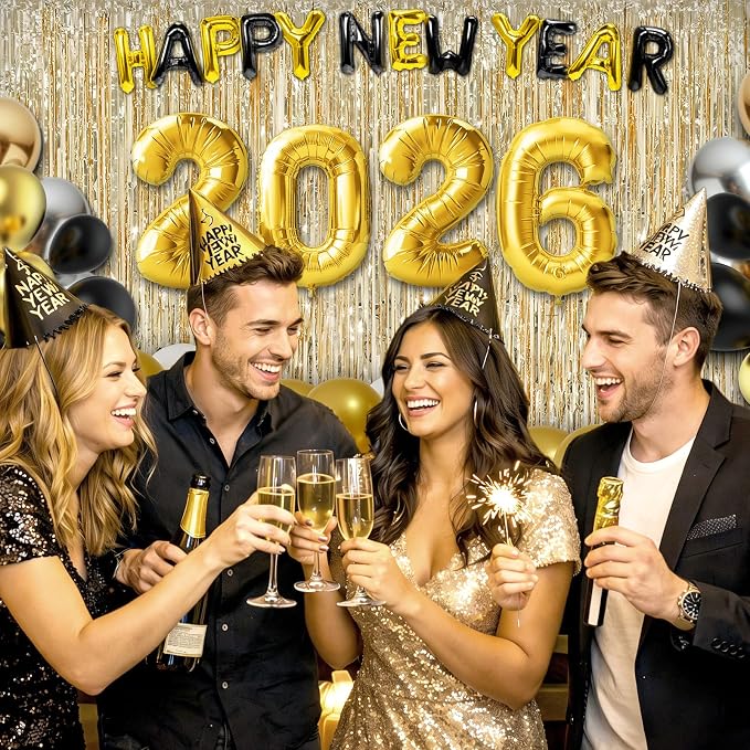 Crosize 2 Pack Champagne Gold Party Streamers Backdrop, 3.3 x 9.9 ft | Tinsel - Image 4