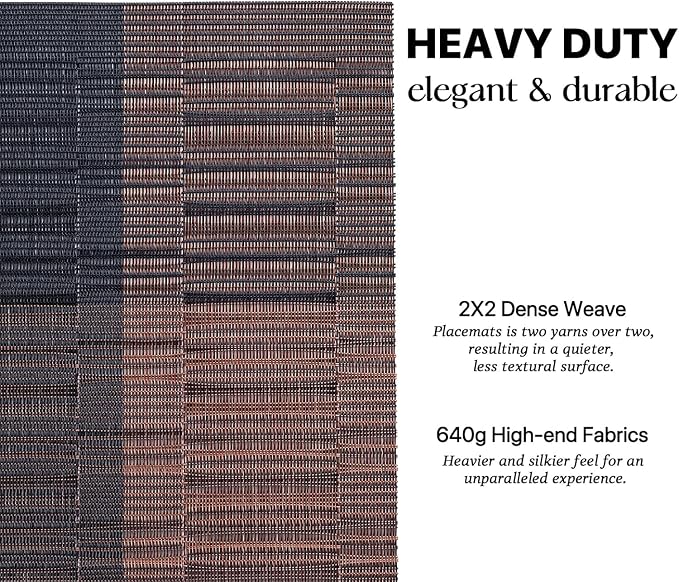 LEXMORE PlaceMats Set of 12 Vinyl/Plastic Woven Place Mats - Image 3