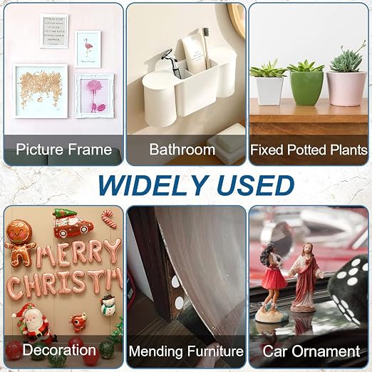 JANYUN 280 Pcs Double Sided Sticky Dot Stickers, Round Putty Clear Tack | - Image 7