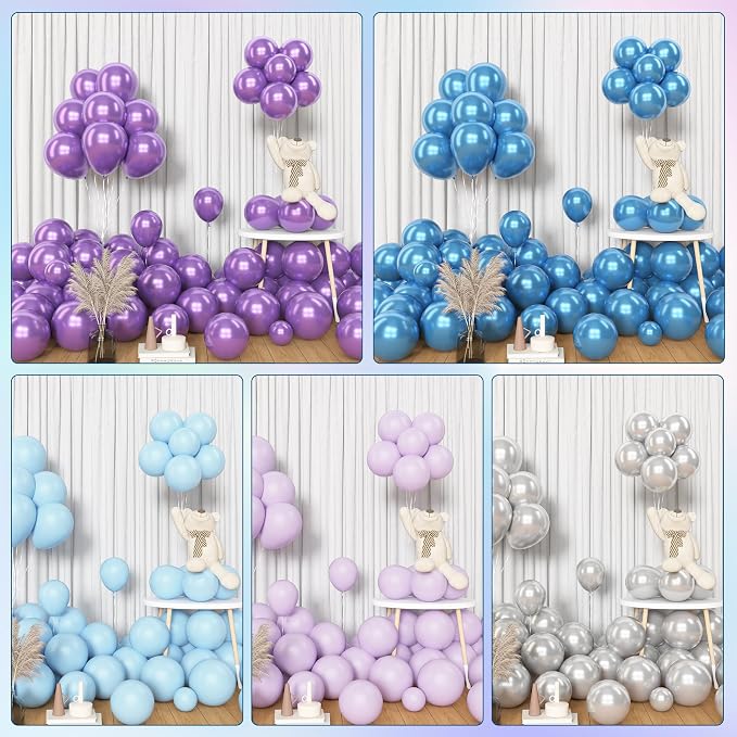 Amandir 153pcs Blue Purple Balloon Garland Arch Kit Different Sizes | 18 12 10 - Image 6