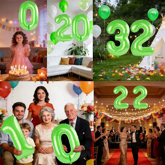 40 Inch Number 32 Balloons for 32nd Birthday Party Decorations, 0-100 Fruit - Image 7