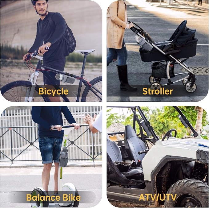 GEARV 2Pack Cup Holder for Bike, Scooter and Wheelchair, Water Bottle Holder - Image 4
