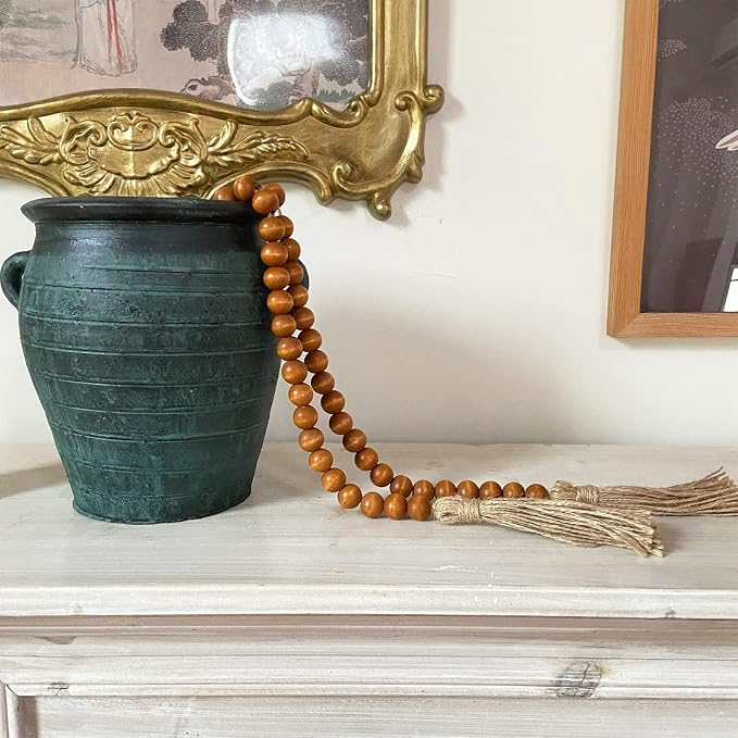 OMISHE 59in Wood Bead Garland - Image 7
