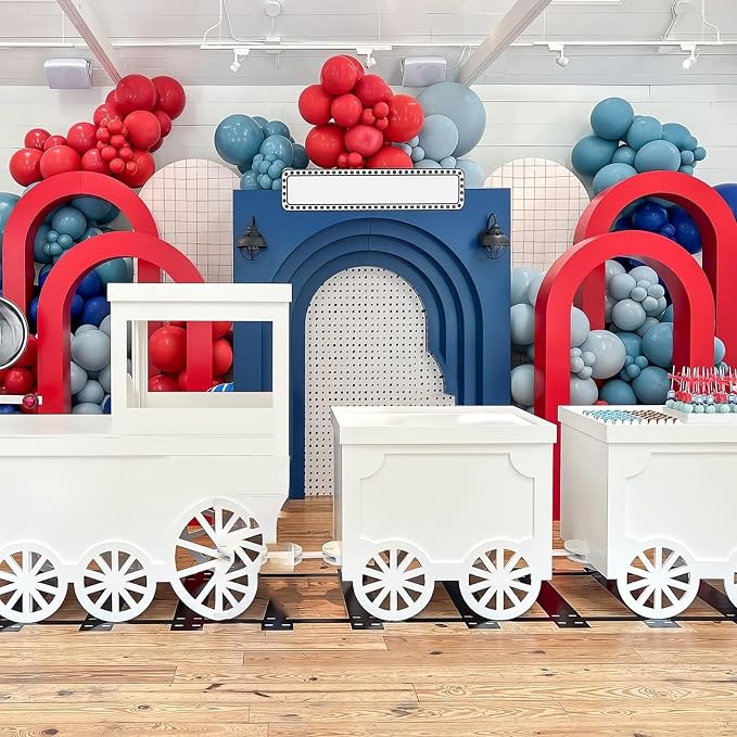 Red and Blue Balloons, 12 Inch Navy Blue Macaron Blue and Dark Blue - Image 7