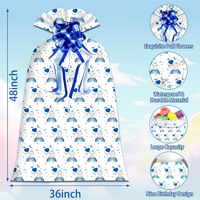2 Pcs Large Gift Bags Jumbo Gift Bags Little Elephant Gift Bag - Image 2