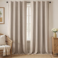 Khaki Brown Boho Blackout Curtains 96 Inch 2 Panels by Unknown