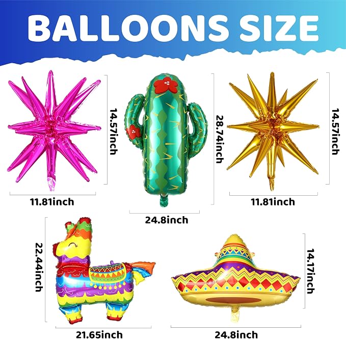 Mexican Fiesta Party Decorations, Cinco De Mayo Rainbow Balloon Arch Kit | - Image 3
