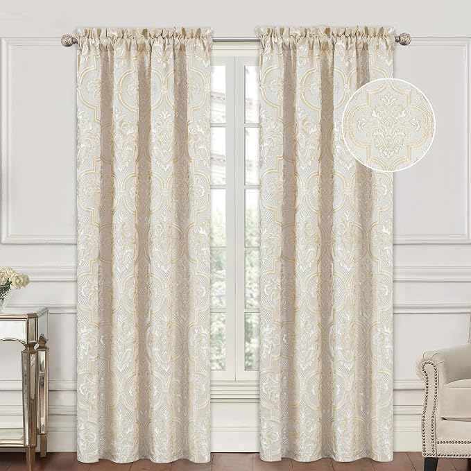 Loom and Mill Elegant Damask Curtains by LoomandMill