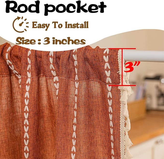Sutuo Home Boho Sliding Door Curtains - Image 4