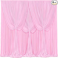 4 Panels Pink Backdrop Curtains by Tao-GePartyDecorations