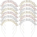 Lyrow 12 Pcs Rhinestone Happy Birthday Crowns Headbands Party Decorations by Lyrow