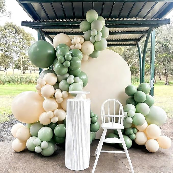 Lukiituke Sage Green and Gold Balloon Arch Kit, Bridal Party Decorations - Image 9