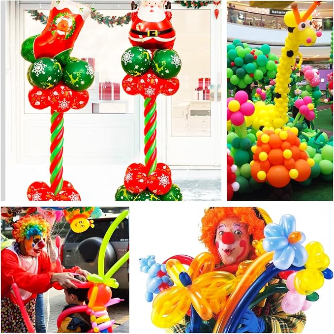 260 Long Balloons 100 Pack Orange Twisting Animal Balloons Thickening Latex - Image 9
