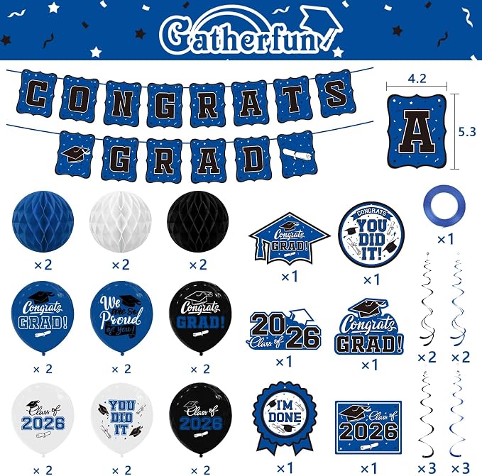 Graduation Party Supplies Kit - Image 2