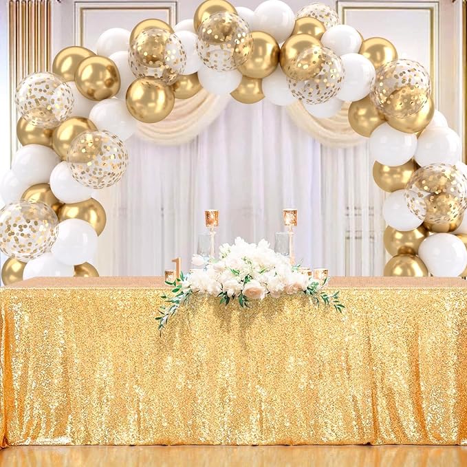 Patimate White and Gold Balloons Set - Image 5