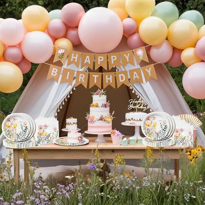 Floral Birthday Party-Ready Decorations and Supplies - Image 3
