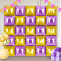 Gold and Purple Square Foil Balloons 25 Pcs Metallic Gold and Purple Balloons by Unknown