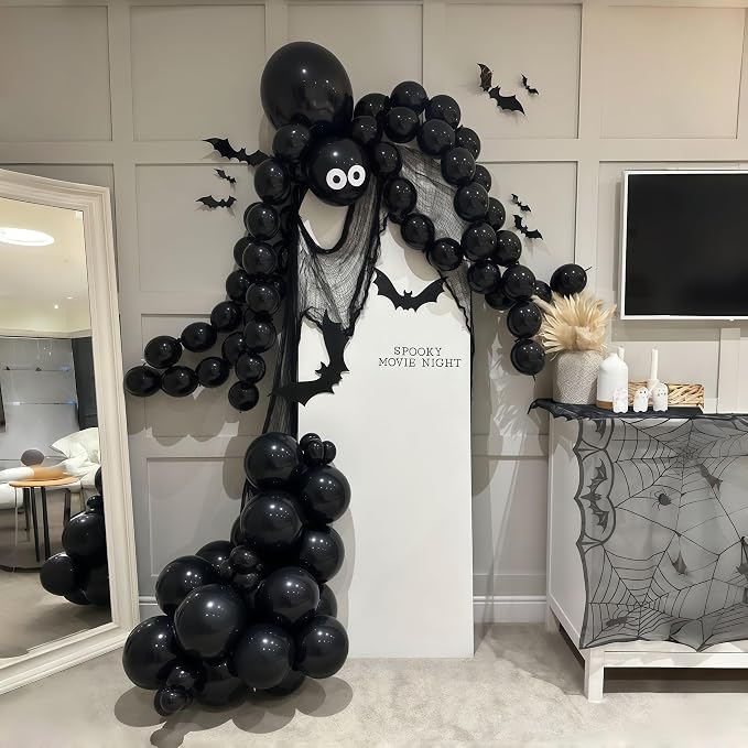 Black Halloween Spider Linking Balloon Set - Image 5