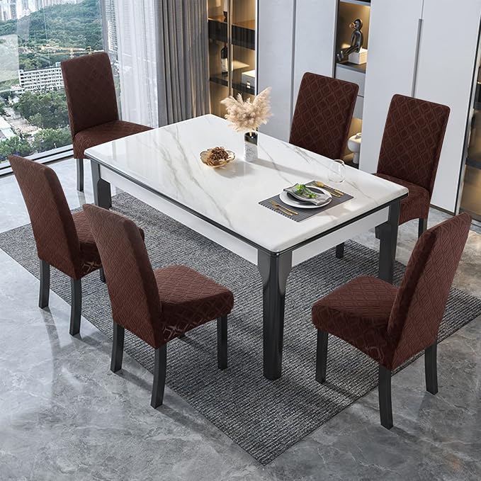 Waterproof Dining Room Chair Covers Set of 6 Slipcovers - Image 6