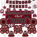 Maroon Themed 2026 Graduation Decorations Set by Gatherfun