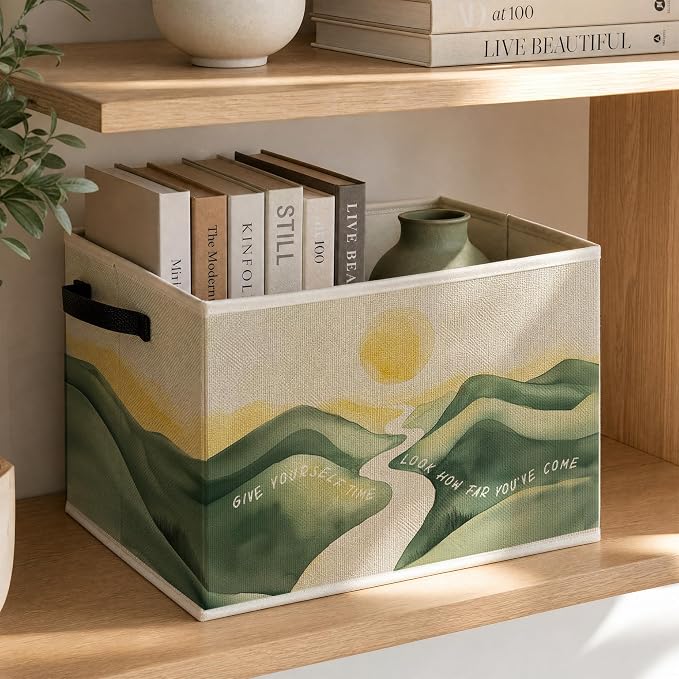 Boho Sunset Inspirational Classroom Storage Basket - Image 3