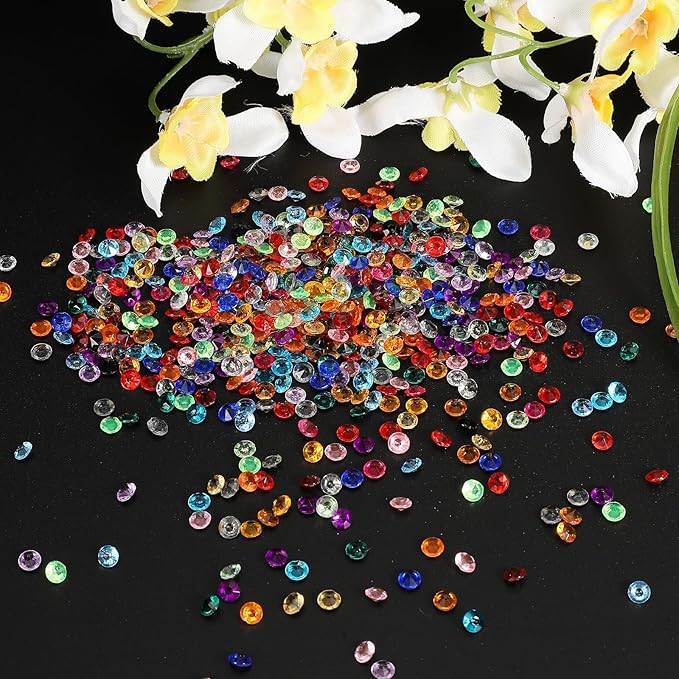 PATIKIL 10000 Pcs Wedding Table Scatter Confetti Crystals 4.5mm Acrylic Diamonds Vase Fillers Gems for Table Centerpiece Decorations Party Vase Beads, Dark Purple