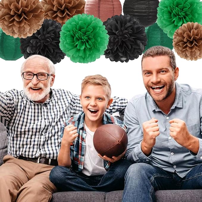 Football Party-Decorations Paper-Flowers - Image 3