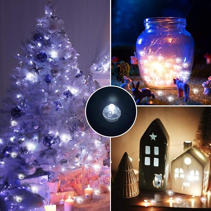 50pcs White LED Balloon Lights, Tiny Led Lights Mini Round LED Ball Lamp - Image 5