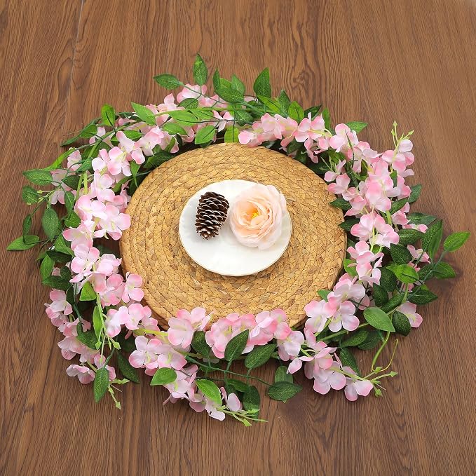 Findosom Wisteria Artificial Flowers Garland, Flower Garland Decorations - Image 2